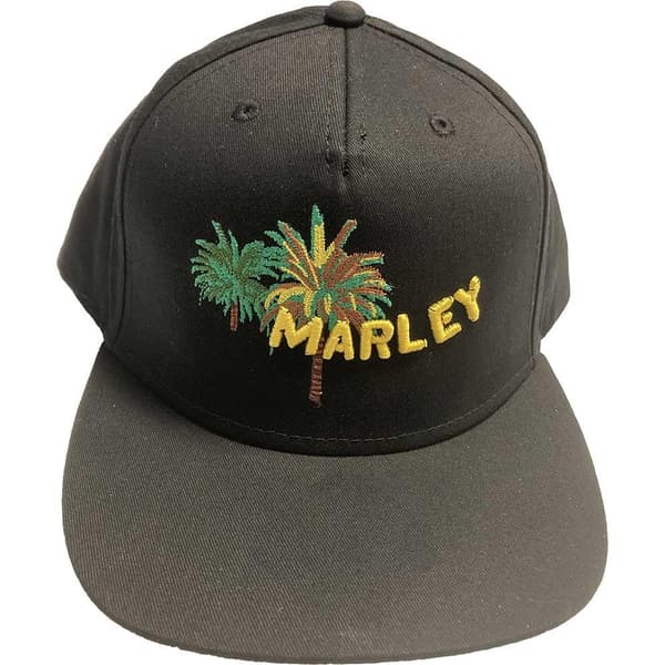 Bob Marley Unisex Adult Palm Tree Snapback Cap Black One Size