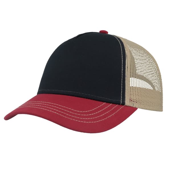 Atlantis Unisex Adult Rapper 5 Panel Canvas Recycled Trucker Cap