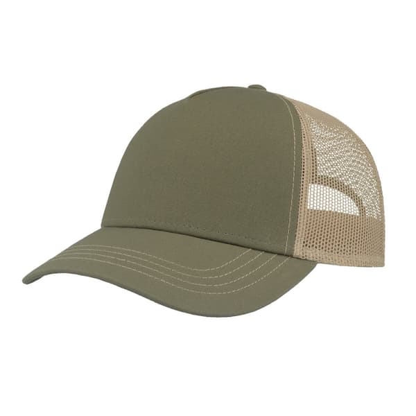 Atlantis Unisex Adult Rapper 5 Panel Canvas Recycled Trucker Cap