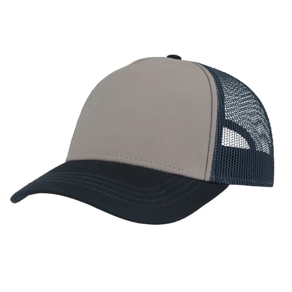 Atlantis Unisex Adult Rapper 5 Panel Canvas Recycled Trucker Cap