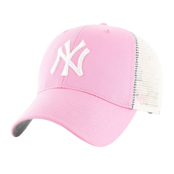 New York Yankees Branson Trucker 47 Snapback Cap Pink/White One Size