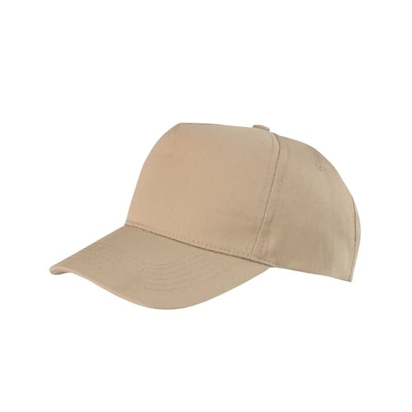 Result Headwear Boston basebollkeps med 5 paneler i polycotton Khaki One Size