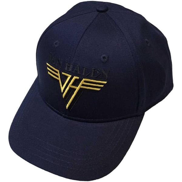 Van Halen Unisex voksen Baseball Cap med tekstlogo til voksne Navy Blue/Yellow One Size