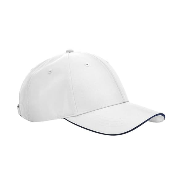 Beechfield Team Sports-Tech Cap White/French Navy One Size