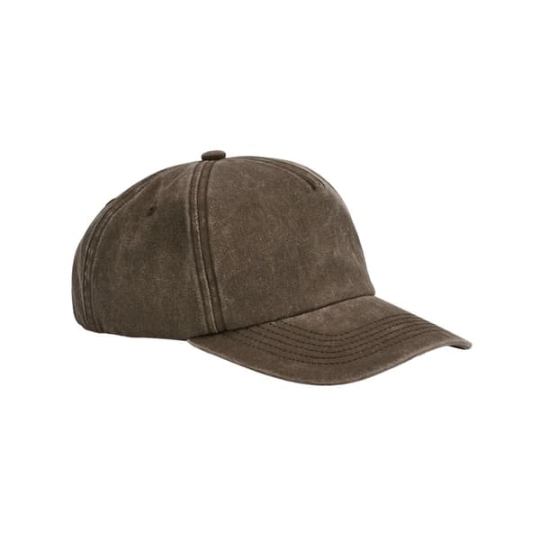 Beechfield Kepsen med 5 paneler och avslappnad passform Vintage Brown One Size