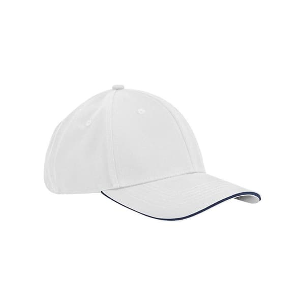 Beechfield Classic 6 Panel Sandwich Peak Cap i ekologisk bomull