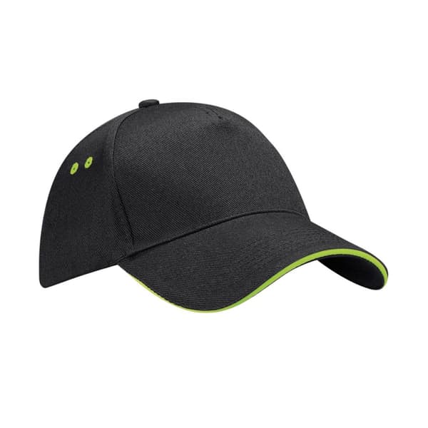 Beechfield 5 Panel Sandwich Peak Baseball Cap