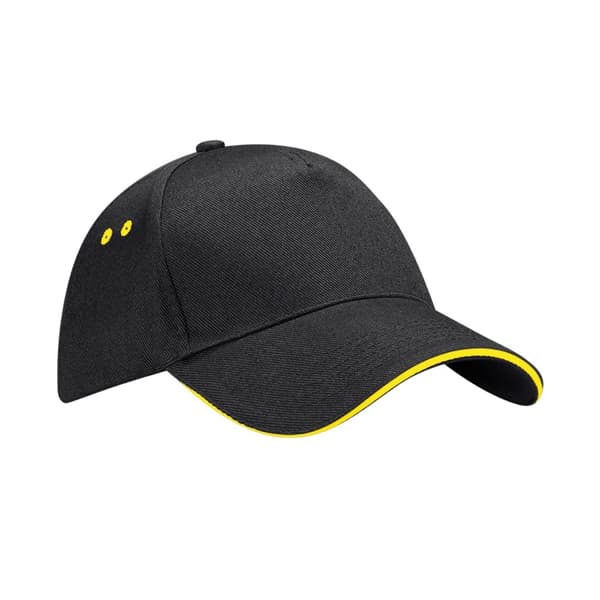 Beechfield 5 Panel Sandwich Peak Baseball Cap