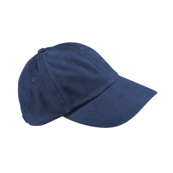 Beechfield Contrast Heavy Brushed Cotton Low Profile Baseball Cap French Navy One Size