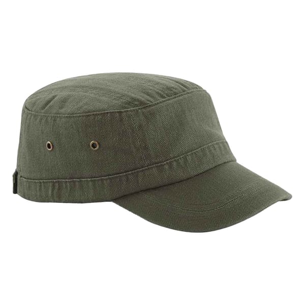 Beechfield Urban Herringbone Army Cap Vintage Olive One Size