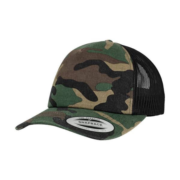 Flexfit Camo Trucker keps Wood Camo/Black One Size