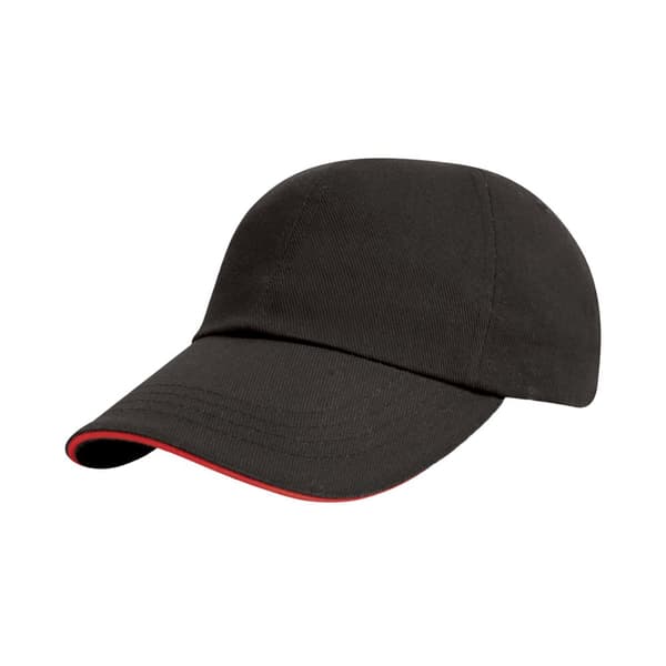 Result Headwear Baseballkeps med sandwichskärm i borstad bomull