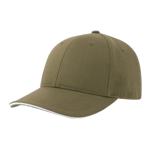 Atlantis Unisex Adult Liberty Sandwich 6 Panel Sustainable Cap Olive/White One Size