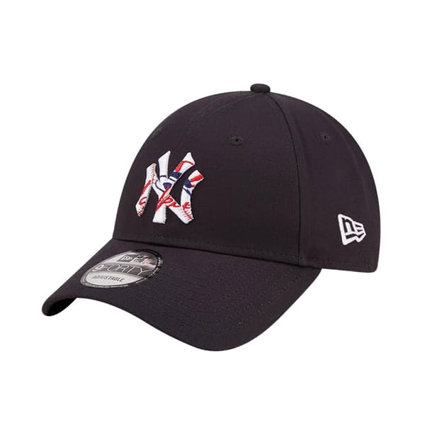 New York Yankees Mens 9Forty Infill Logo Baseball Cap Navy One Size