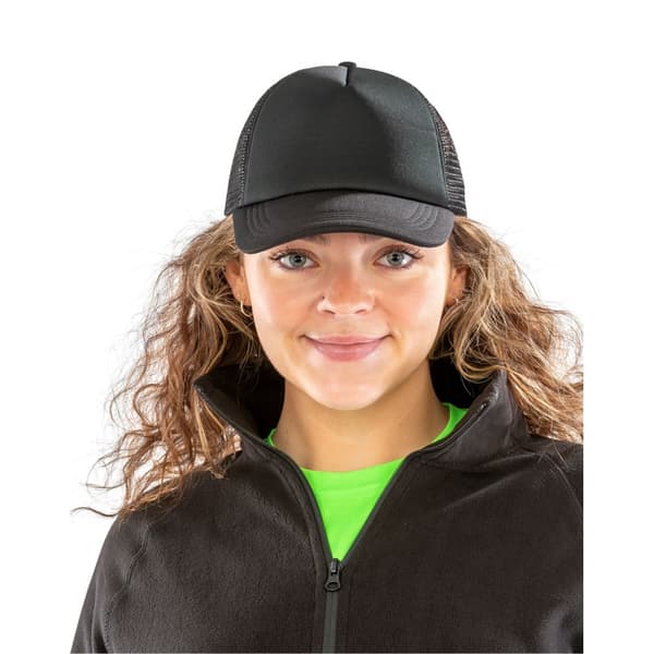 Result Core Unisex Adult 1/2 Mesh Trucker Cap Black One Size
