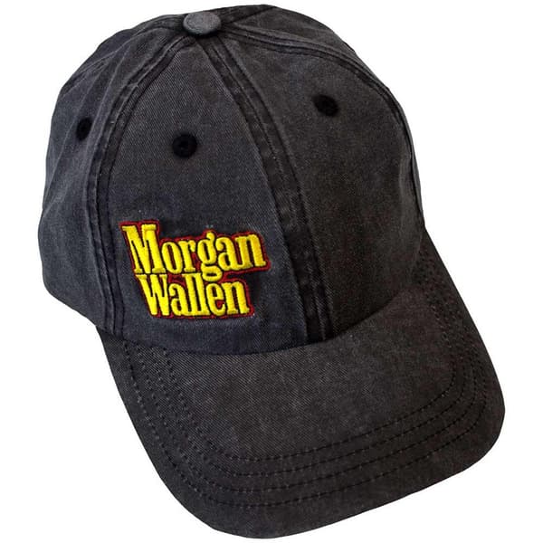 Morgan Wallen Unisex Adult Stacked Logo Baseball Cap Charcoal Grey One Size