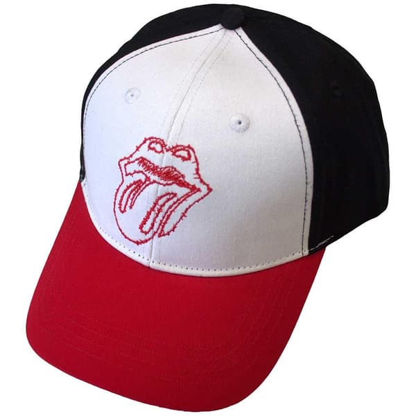 The Rolling Stones Unisex Adult Classic Tongue Outline Baseball Cap Red/White/Black One Size