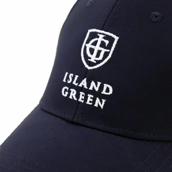 Island Green Mens Logo Curved Peak Golf Hat