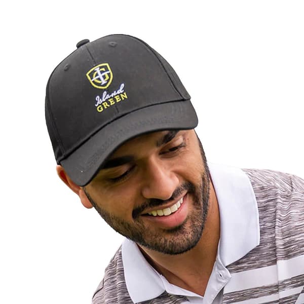 Island Green Mens Logo Curved Peak Golf Hat