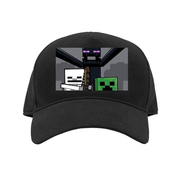 Barn-Keps | Justerbar Keps för Barn Minecraft Svart Vuxen