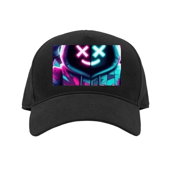 Barn-Keps | Justerbar Keps för Barn Roblox | Marshmello Svart Barn