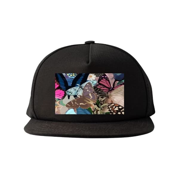 Snapback Kasket | Behagelig og Justerbar til Voksne Sommerfugl