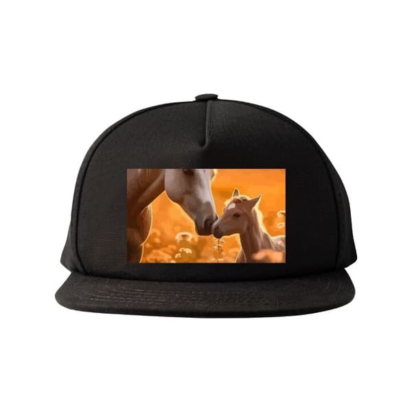 Snapback Keps | Bekväm och Justerbar för Vuxna Hästar