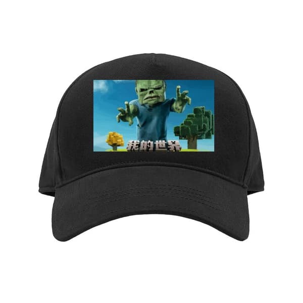 Barn-Keps | Justerbar Keps för Barn A Minecraft Movie Svart Barn