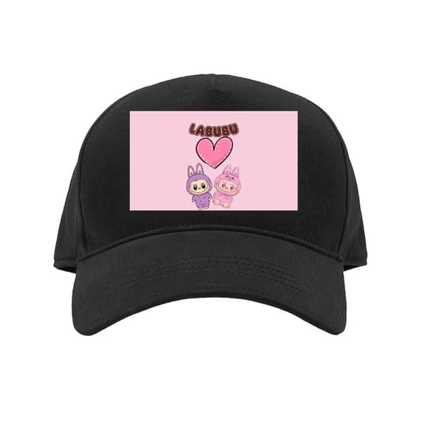 Barn-Caps | Justerbar Caps for Barn Labubu Pink Monster Svart Vuxen