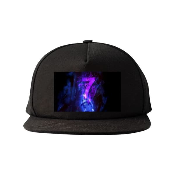 Snapback Kasket | Behagelig og Justerbar til Voksne Ronaldo 7 - Fodboldlegende i Aktivitet for Fans Sort Voksen
