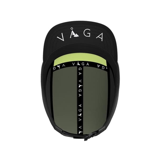 VÅGA CLUB CAP UTILITY GREEN/BLACK, löparkeps, funktionskeps