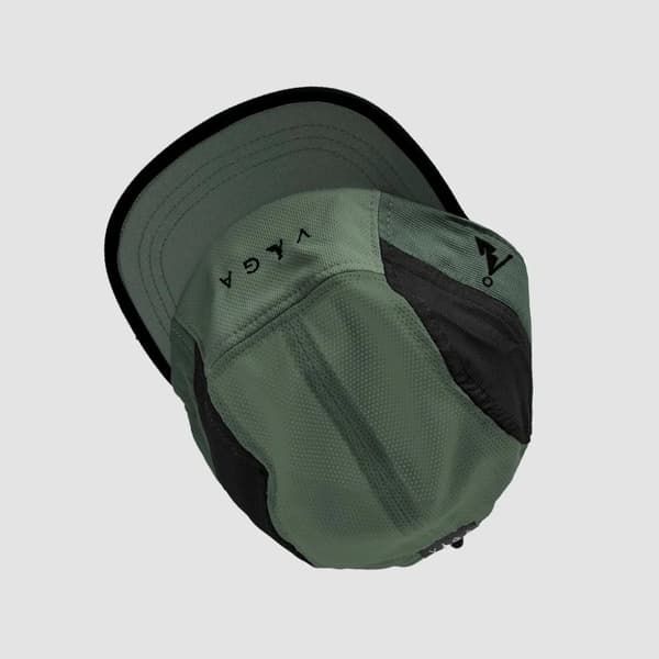 VÅGA CLUB CAP UTILITY GREEN/BLACK, löparkeps, funktionskeps