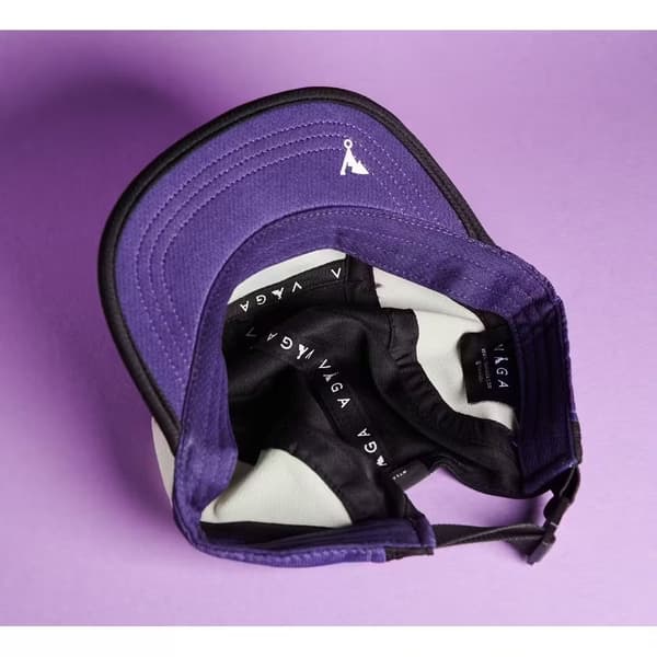 VÅGA CLUB CAP BLACK/ PURPLE/ AQUA, löparkeps, funktionskeps