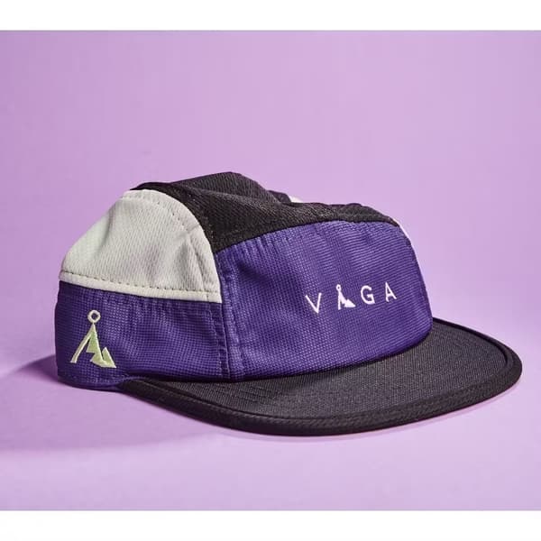 VÅGA CLUB CAP BLACK/ PURPLE/ AQUA, löparkeps, funktionskeps