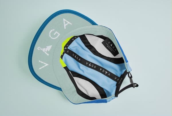 VÅGA CLUB CAP PASTEL BLUE/MINT/LIGHT BLUE/NEON YELLOW, löparkeps, funktionskeps