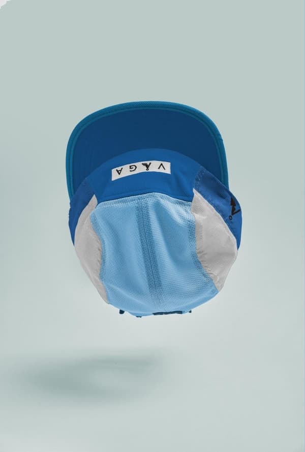 VÅGA CLUB CAP PASTEL BLUE/MINT/LIGHT BLUE/NEON YELLOW, löparkeps, funktionskeps