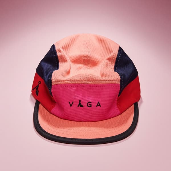 VÅGA CLUB CAP BLUEBIRD RED / POSTER PINK / PEACH, löparkeps, funktionskeps