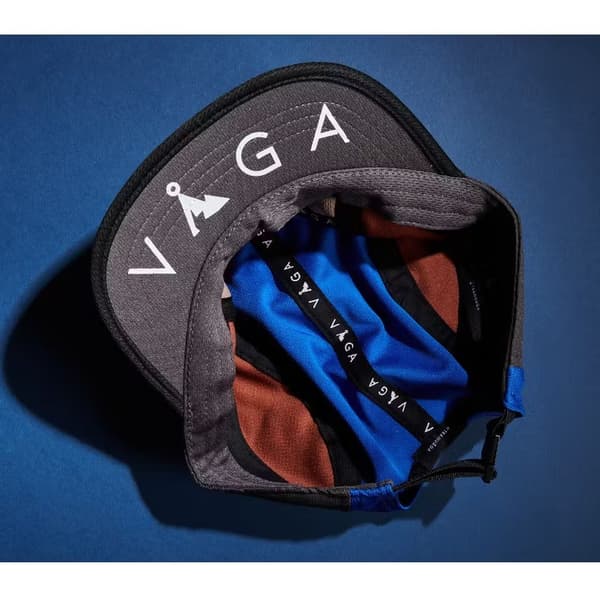 VÅGA CLUB CAP BLACK / BROWN / BLUE, löparkeps, funktionskeps