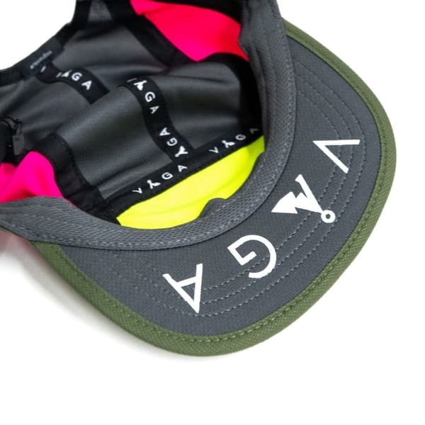 VÅGA CLUB CAP MID GREY/ MILITARY GREEN/ NEON PINK/ CHARCOAL/ NEON YELLOW