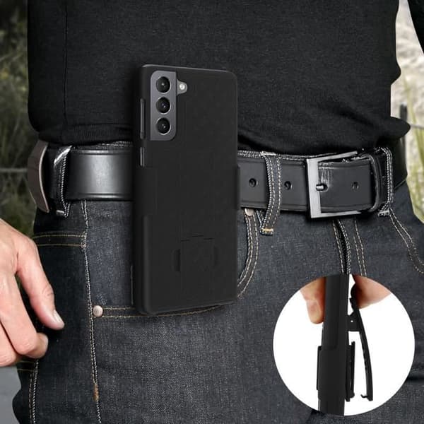 Brassard Sport och Samsung S21 Fodral - AVIZAR - Multifunktionell Förankring för Underarm Svart