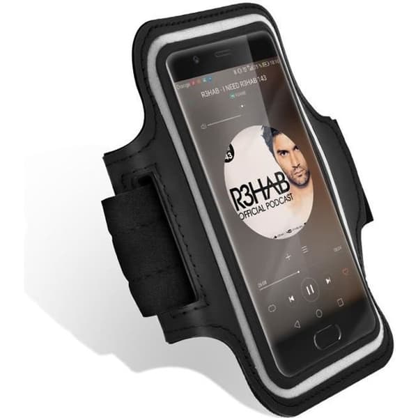 Smartphone Sport Armband 5,2" Touch Surface Neopren Kardborreband - Svart