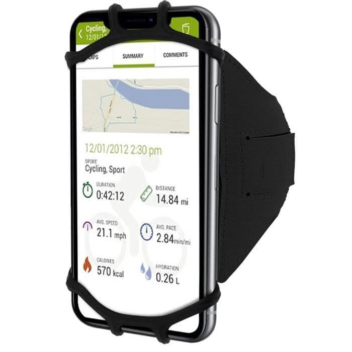 Sportarmband Smartphone 4 till 6 tum Vridbar 180° Elastiskt grepp Svart