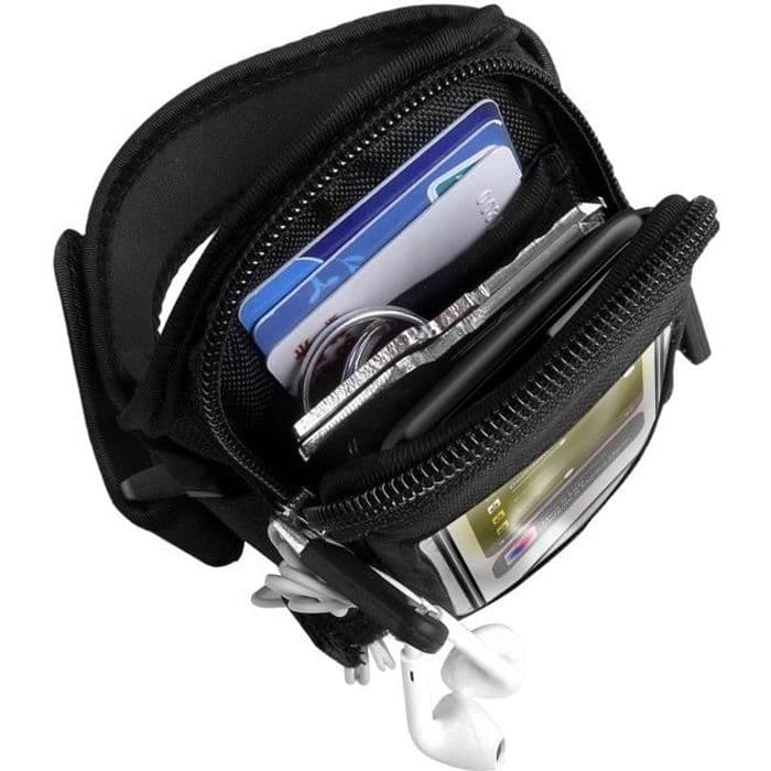 Svart sportarmband i neopren Multi-lagring Smartphone storlek 3XL