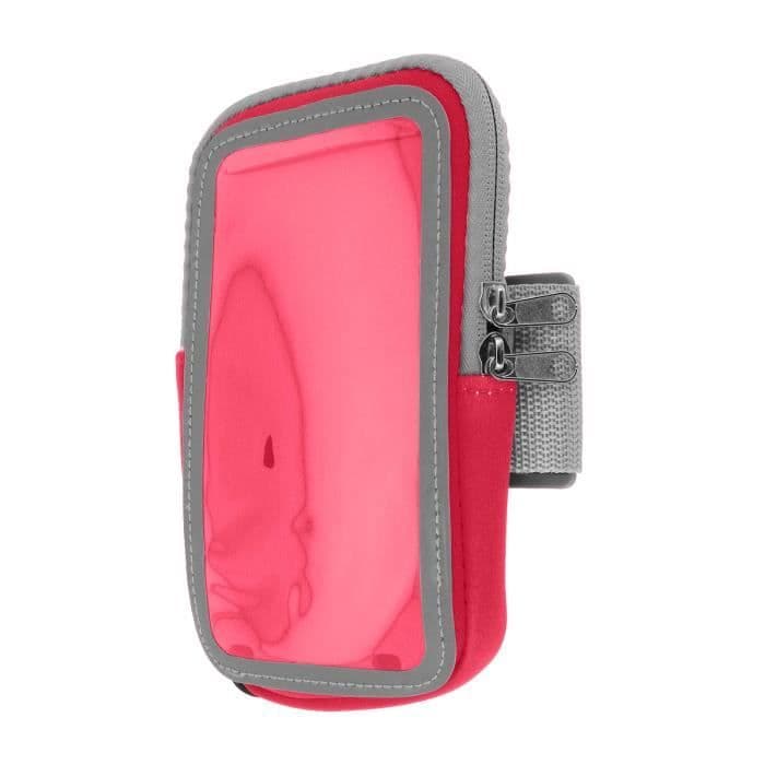 Sportarmband Smartphone Taktil arm eller underarmsfäste Rosa ficka med dragkedja Rosa
