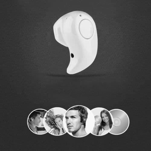 2016 Mini Bluetooth Headset Stereo Inbyggd Mic Trådlöst In-Ear Headset (svart).