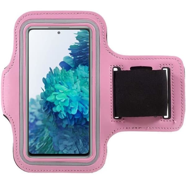 Sportarmband Rosa kompatibel med Samsung A10-A20-A40-A41-S10-S20-S21 5G-S22 5G - Justerbart skydd för löpning sport gym Phonillico®