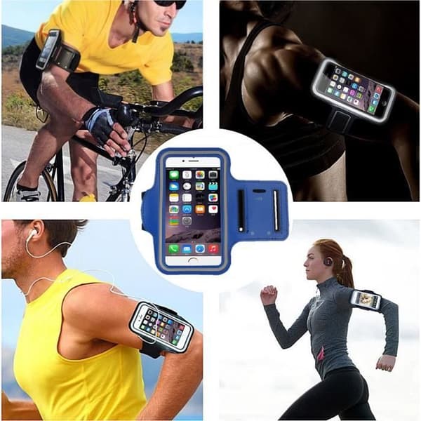 Sportarmband Blå kompatibel med Huawei P50-P40-P30-P SMART-Y8P-Y5P-NOVA-MATE 20 - Justerbart skydd för löpning SportGym Phonillico®