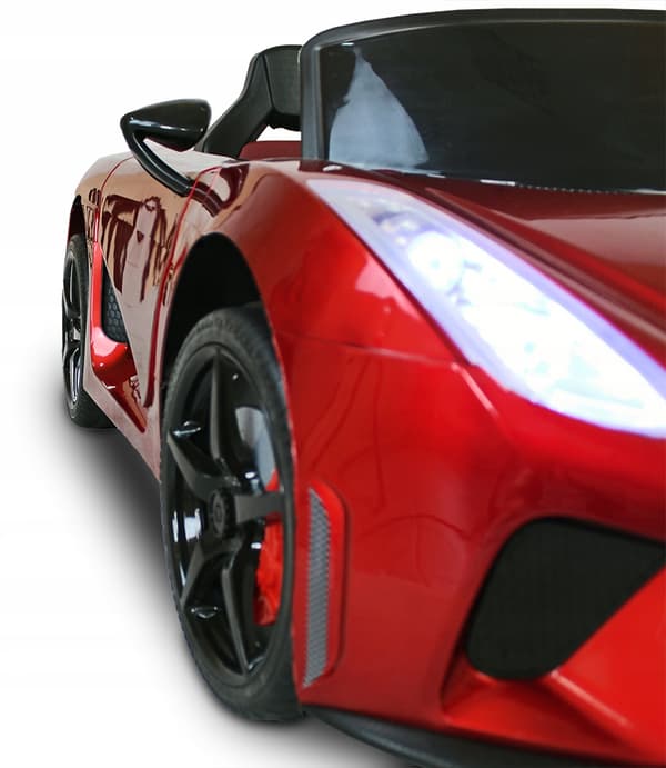 Elbil D/ på batteri. LAMBO RÖD FÄRG