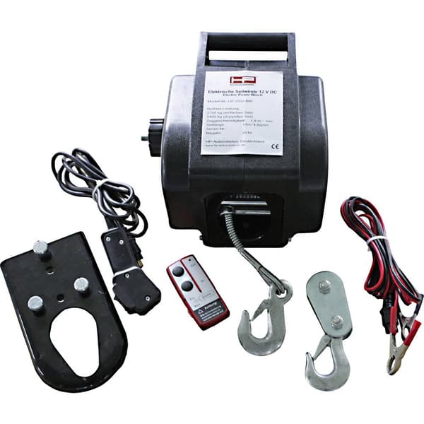 HP Autozubehör 20604 Vinsch Dragkraft (stående): 900 kg Dragkraft (rullande): 2700 kg Kabel-fjärrkontroll, Fjärrkontrol