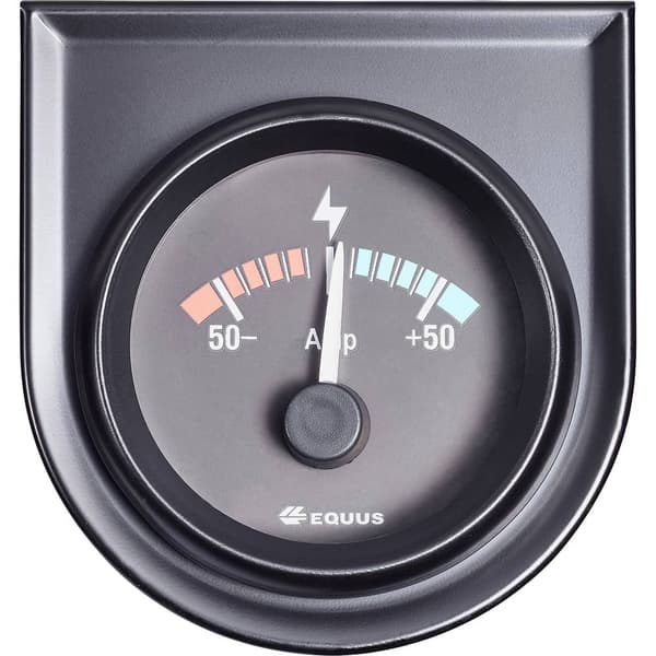 Equus 842052 Inbyggnadsinstrument för bil Amperemeter Mätområde -50 - +50 A Standard Gul, Röd, Grön 52 mm